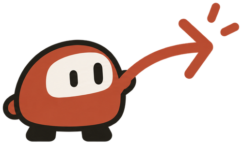 Marv pointing with an arrow